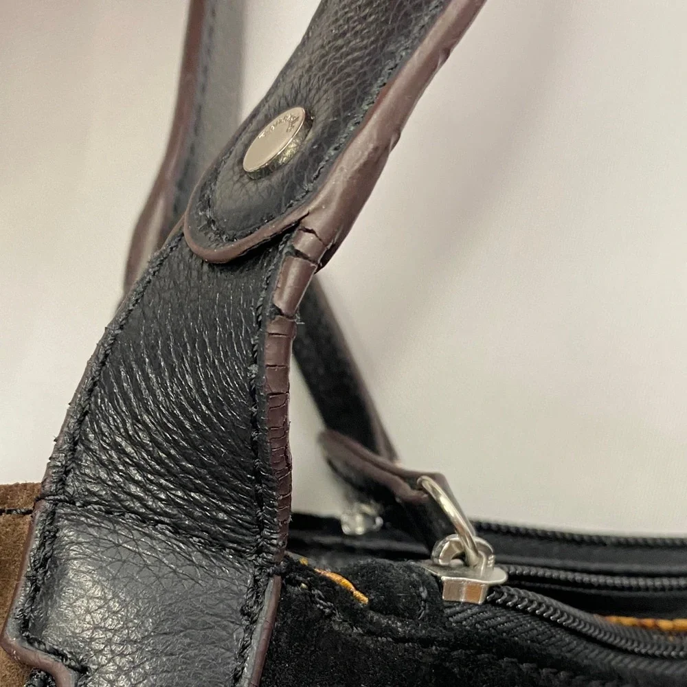 Tignanello Women's Black Suede Shoulder Bag - Picture 10 of 16